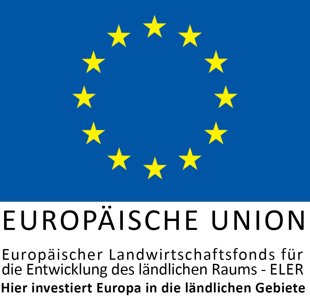 Logo Der Europäische Landwirtschaftsfonds für die Entwicklung des ländlichen Raums (ELER)